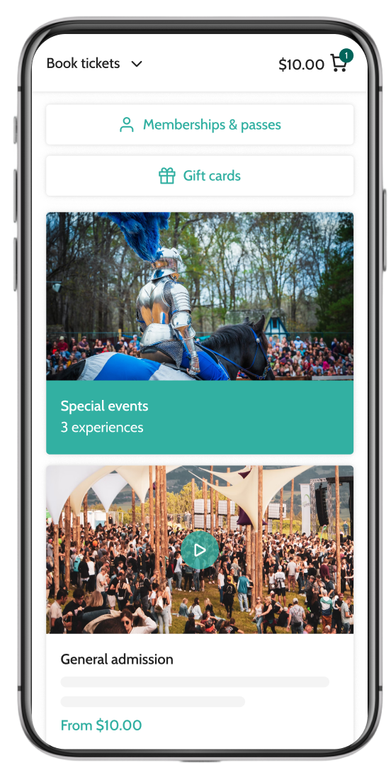 Etix alternative on mobile. Memberships, gift cards and sessions can be bought here.
